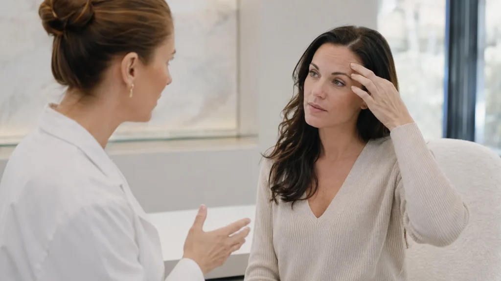 Spock Brow nach Botox – warum steht eine Augenbraue höher?